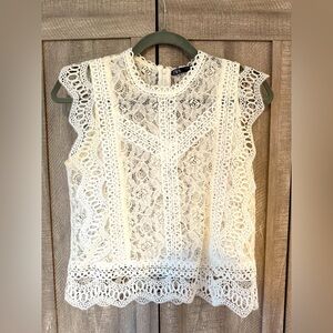 Lace white top - Zara